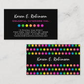 Regenbogen farbiger schicker visitenkarte (Vorne/Hinten)