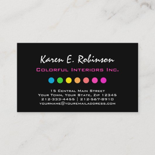 Regenbogen farbiger schicker visitenkarte (Vorderseite)