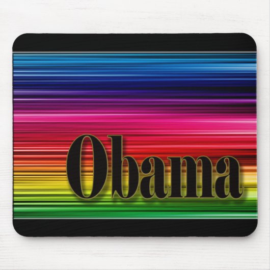 Regenbogen farbiges Obama mousepad (Vorne)