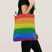 REGENBOGEN farbiges strickendes nahtloses Muster Tasche (Von Nahem)