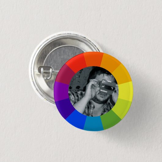 Regenbogen-Farbkreis Button (Vorne & Hinten)