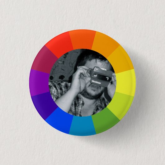 Regenbogen-Farbkreis Button (Vorderseite)