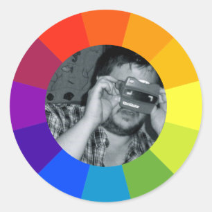 Regenbogen-Farbkreis Runder Aufkleber