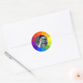 Regenbogen-Farbkreis Runder Aufkleber (Umschlag)