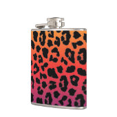 Regenbogen-Farbphantasie-Leopard-Druck-Muster Flachmann (Links)