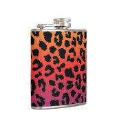 Regenbogen-Farbphantasie-Leopard-Druck-Muster Flachmann (Rechts)