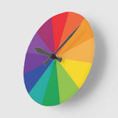 Regenbogen-Farbrad-Künstler Runde Wanduhr (Winkel)