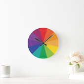 Regenbogen-Farbrad-Künstler Runde Wanduhr (Zuhause)