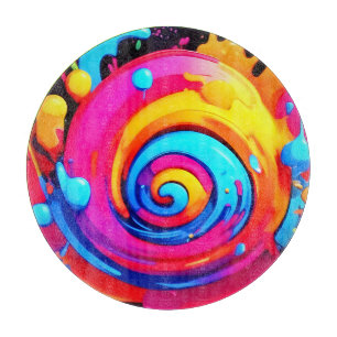 Regenbogen-Farbspritzer Schneidebrett