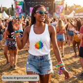 Regenbogen-Farbspritzer Tank Top