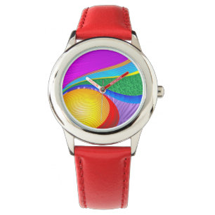 Regenbogen färbt abstrakte Fantasieuhren Armbanduhr
