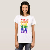 Regenbogen färbt den T - Shirt (italienisch) (Vorne ganz)