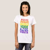 Regenbogen färbt den T - Shirt (spanisch) (Vorne ganz)
