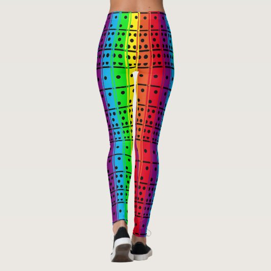 Regenbogen färbt Dominos Leggings (Rückseite)