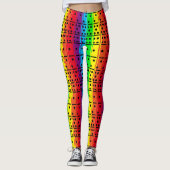 Regenbogen färbt Dominos Leggings (Vorderseite)