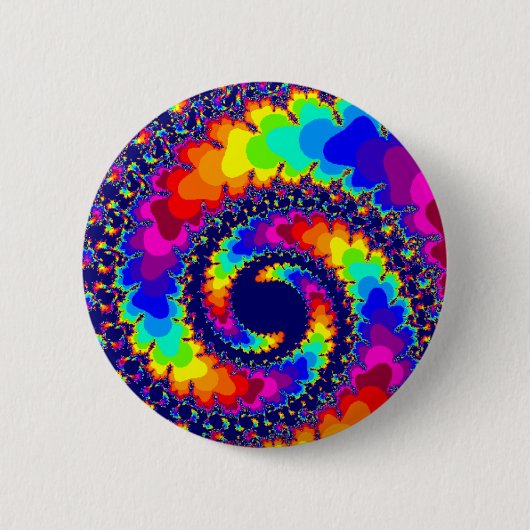 Regenbogen färbt Fraktal-Bild Button (Vorderseite)