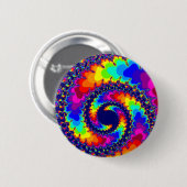 Regenbogen färbt Fraktal-Bild Button (Vorne & Hinten)
