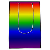 Regenbogen färbt Geschenk-Taschen-Medium-Schwarzes Mittlere Geschenktüte (Rückseite)