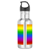 Regenbogen färbt Gewohnheit Edelstahlflasche (Rückseite)