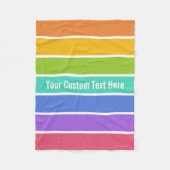 Regenbogen färbt kundenspezifische Fleecedecken Fleecedecke (Vorderseite)