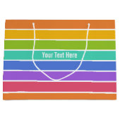 Regenbogen färbt kundenspezifische Geschenktasche Große Geschenktüte (Vorderseite)