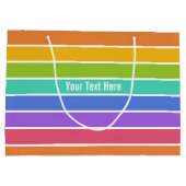 Regenbogen färbt kundenspezifische Geschenktasche Große Geschenktüte (Rückseite)