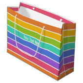 Regenbogen färbt kundenspezifische Geschenktasche Große Geschenktüte (Vorderseite Schrägansicht)
