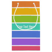 Regenbogen färbt kundenspezifische Geschenktaschen Kleine Geschenktüte (Rückseite)