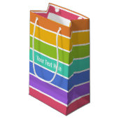 Regenbogen färbt kundenspezifische Geschenktaschen Kleine Geschenktüte (Vorderseite Schrägansicht)