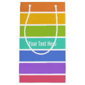 Regenbogen färbt kundenspezifische Geschenktaschen Kleine Geschenktüte (Vorderseite)