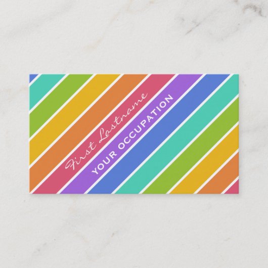 Regenbogen färbt kundenspezifische Visitenkarten Visitenkarte (Vorderseite)