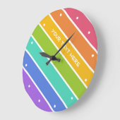 Regenbogen färbt kundenspezifische Wanduhren (Winkel)