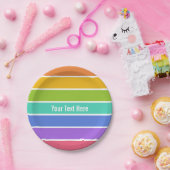 Regenbogen färbt kundenspezifischen PapierTeller (Party)