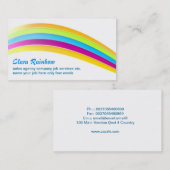 Regenbogen färbt Visitenkarte (Vorne/Hinten)