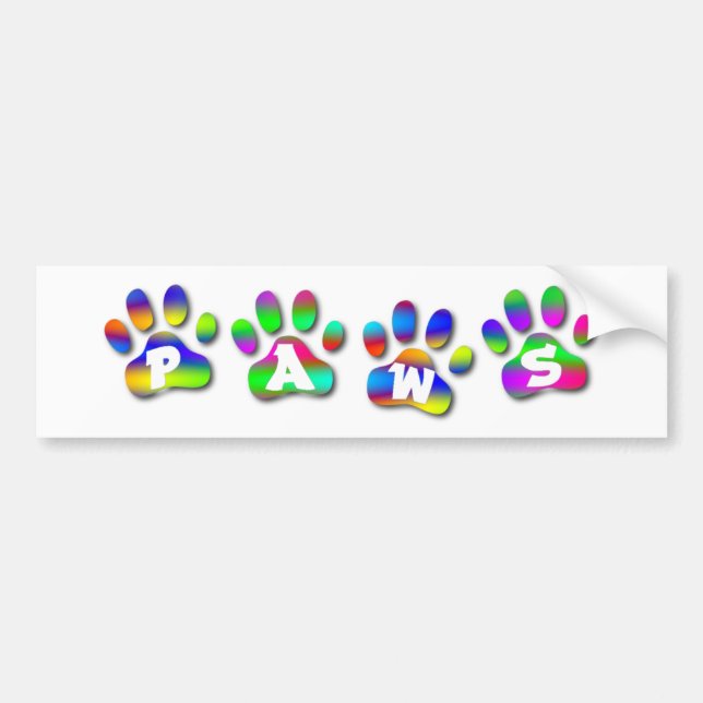 Regenbogen-Farbtatze druckt Autoaufkleber (Vorne)