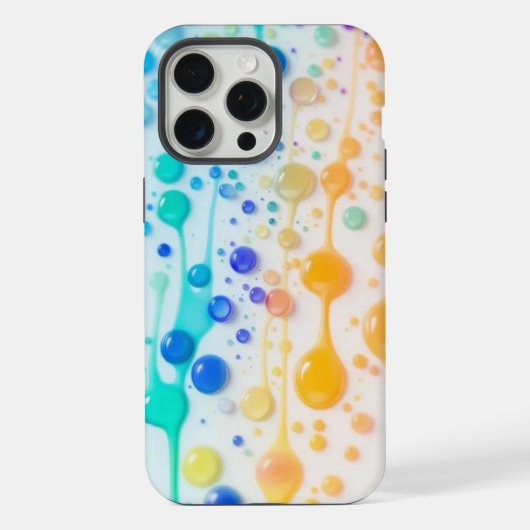 Regenbogen-Farbtropfen-Handyhülle iPhone Hülle (Rückseite)