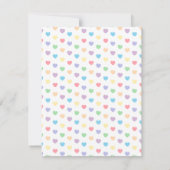 Regenbogen-Farbwolken-Herz-Baby besprühen Dusche Einladung (Rückseite)