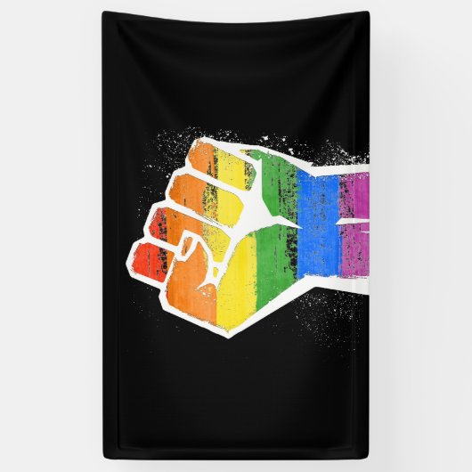 Regenbogen-Faust Banner (Vertikal)