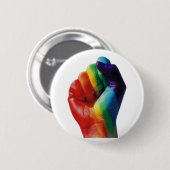 Regenbogen-Faust Button (Vorne & Hinten)
