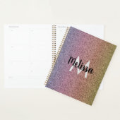 Regenbogen-Faux-Glitter-Muster Anfangsbuchstabe Planer (Anzeige)