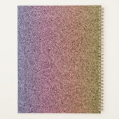 Regenbogen-Faux-Glitter-Muster Anfangsbuchstabe Planer (Rückseite)