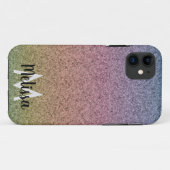 Regenbogen-Faux-Glitter-Muster Anfangsname Case-Mate iPhone Hülle (Rückseite (Horizontal))