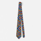 Regenbogen-Faux-Seide | Leoparden-Druck Gentleman' Krawatte (Vorderseite)