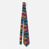 Regenbogen-Faux-Seide | Leopardenprint Herren- Krawatte (Rückseite)