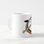 Regenbogen-Federn Kaffeetasse (Vorderseite Links)