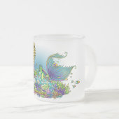 Regenbogen-feenhafte Meerjungfrau-Kunst-eisige Mattglastasse (VorderseiteRechts)