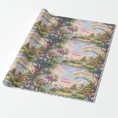 Regenbogen-Feenzauber-Geburtstag Geschenkpapier (Ungerollt)