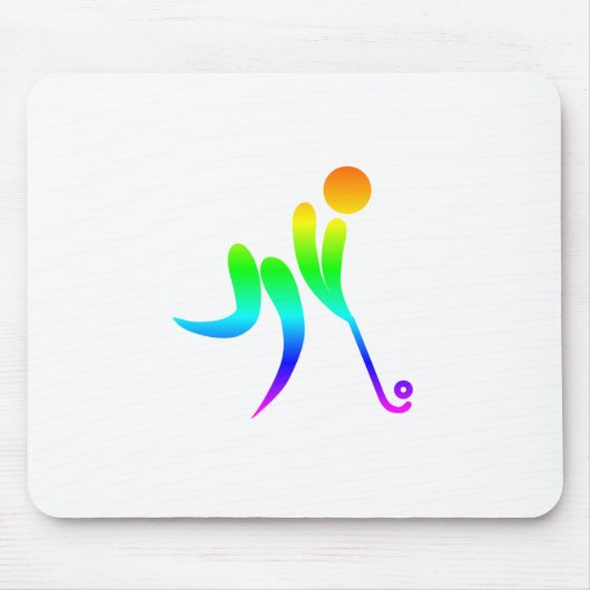 Regenbogen-Feld-Hockey Mousepad (Vorne)
