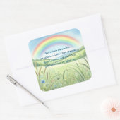 Regenbogen / Feld und Angebot Quadratischer Aufkleber (Umschlag)
