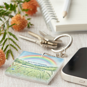 Regenbogen / Feld und Angebot Schlüsselanhänger